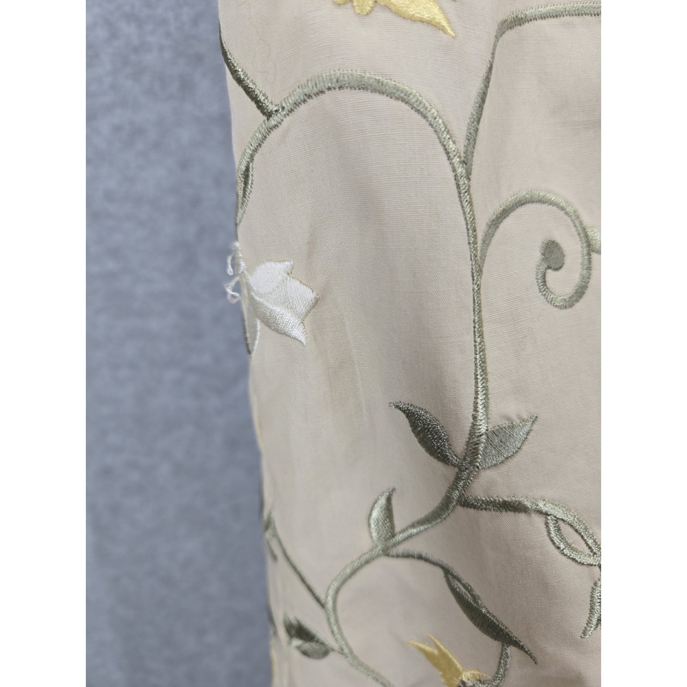 ORVIS Women 100%Cotton A-line Floral Embroidered Button Skirt Cottagecore 18 - Picture 4 of 8